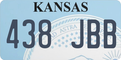 KS license plate 438JBB