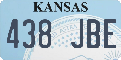 KS license plate 438JBE