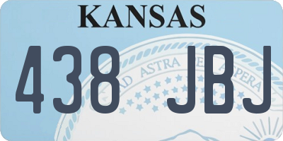 KS license plate 438JBJ