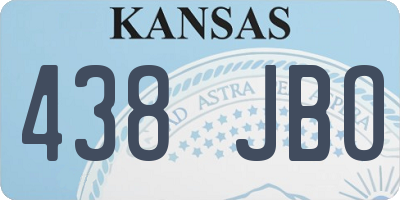 KS license plate 438JBO