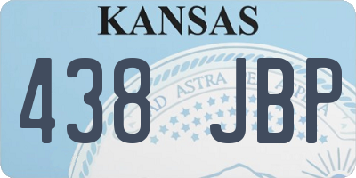 KS license plate 438JBP