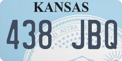 KS license plate 438JBQ