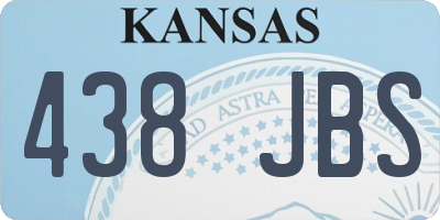 KS license plate 438JBS