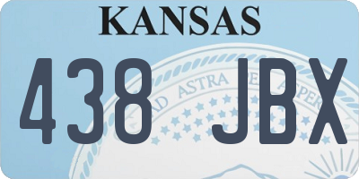 KS license plate 438JBX