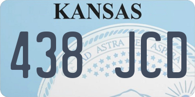 KS license plate 438JCD