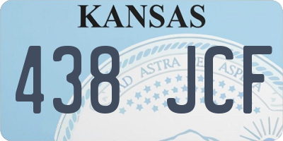 KS license plate 438JCF