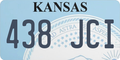 KS license plate 438JCI