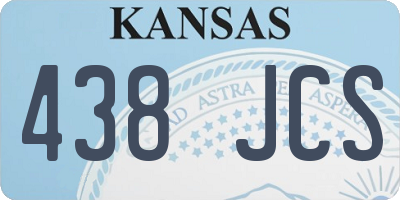 KS license plate 438JCS