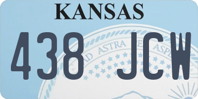 KS license plate 438JCW