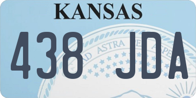 KS license plate 438JDA