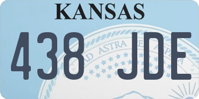 KS license plate 438JDE