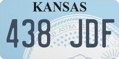 KS license plate 438JDF