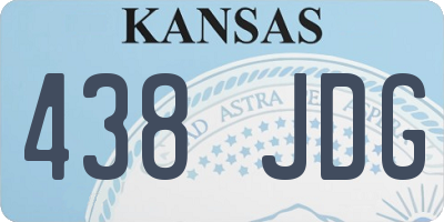 KS license plate 438JDG