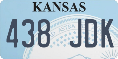 KS license plate 438JDK