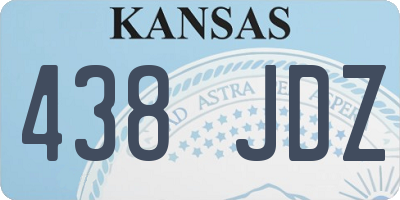 KS license plate 438JDZ