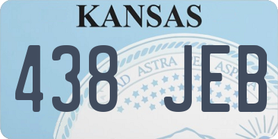 KS license plate 438JEB