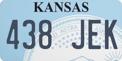 KS license plate 438JEK