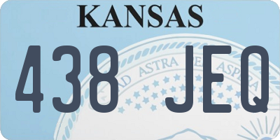 KS license plate 438JEQ
