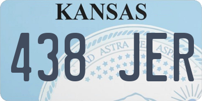 KS license plate 438JER