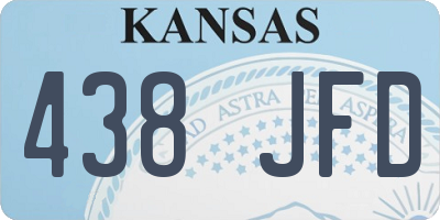 KS license plate 438JFD