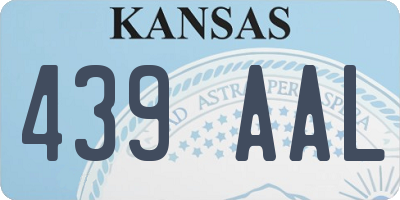 KS license plate 439AAL