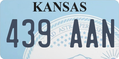 KS license plate 439AAN