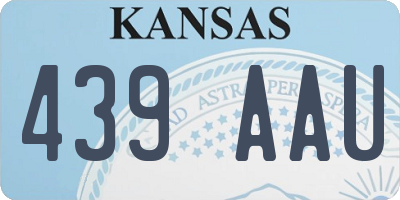 KS license plate 439AAU