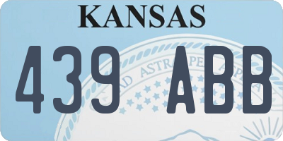 KS license plate 439ABB