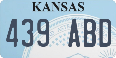 KS license plate 439ABD