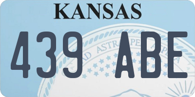 KS license plate 439ABE