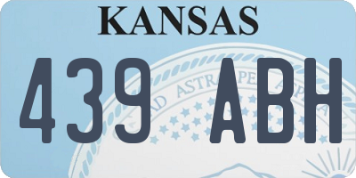 KS license plate 439ABH