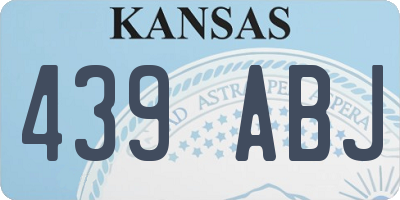 KS license plate 439ABJ