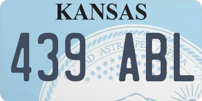 KS license plate 439ABL