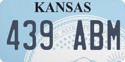 KS license plate 439ABM