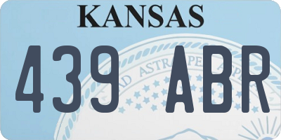KS license plate 439ABR