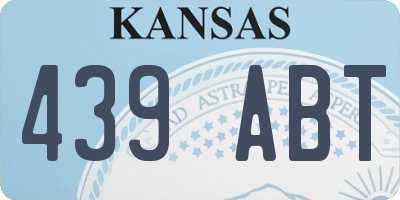 KS license plate 439ABT