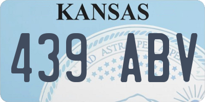 KS license plate 439ABV