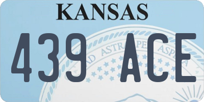 KS license plate 439ACE