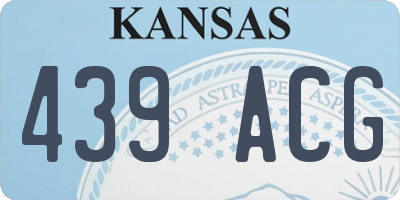KS license plate 439ACG
