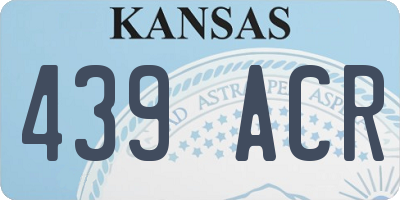 KS license plate 439ACR