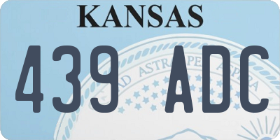 KS license plate 439ADC