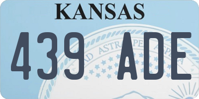 KS license plate 439ADE