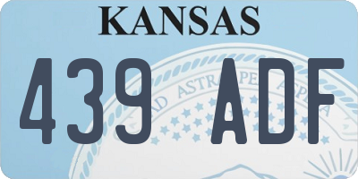 KS license plate 439ADF