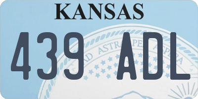KS license plate 439ADL