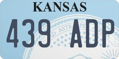 KS license plate 439ADP