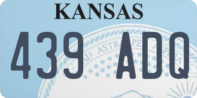 KS license plate 439ADQ