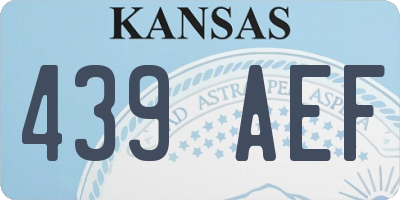 KS license plate 439AEF