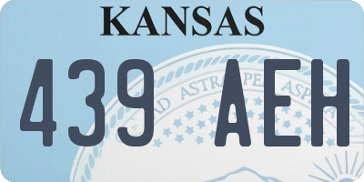 KS license plate 439AEH