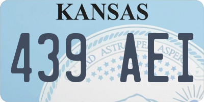 KS license plate 439AEI