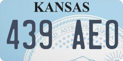 KS license plate 439AEO